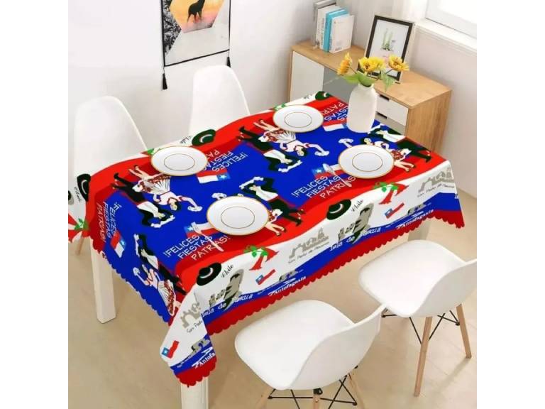 Mantel Fiestas Patrias 150 x 220 cm varios diseños