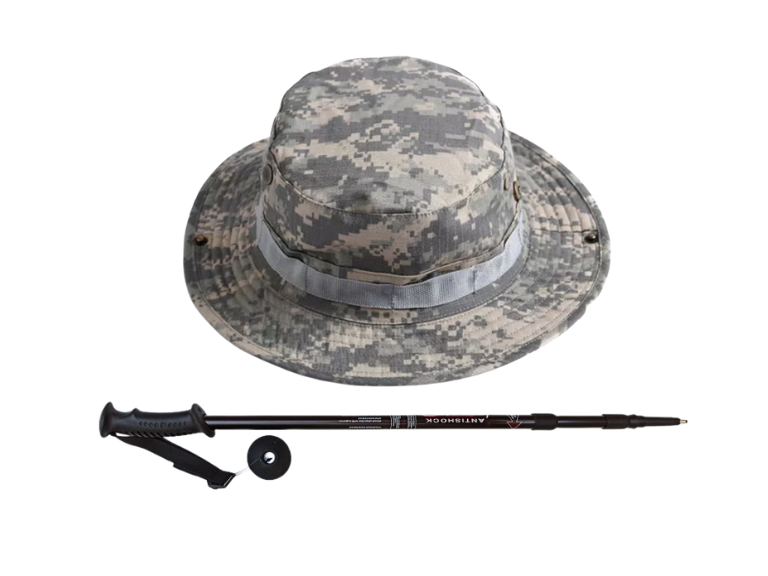 Bastón Trekking Ajustable + Sombrero Camping