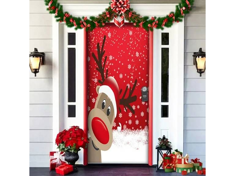 Funda Cubre Puerta Varios Diseños Navidad