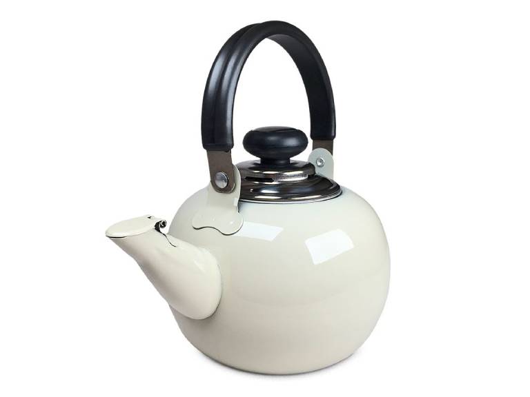 Tetera Diana de Acero Inoxidable Blanca Doral