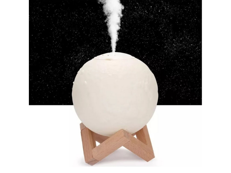 Lámpara Humidificador Difusor Aromaterapia Luna 880 ML LED