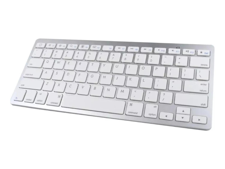 Teclado Inalámbrico Bluetooth Plateado