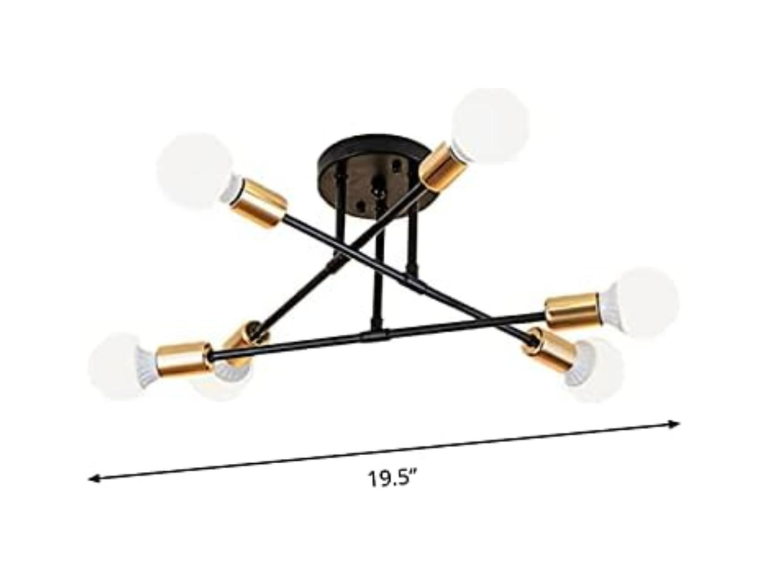 Lámpara Techo Colgante Iluminación 6 Focos E27