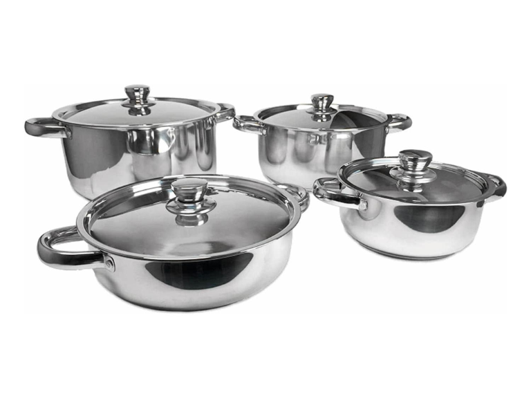 Juego Batería 8 Piezas Olla Cocina Acero inoxidable