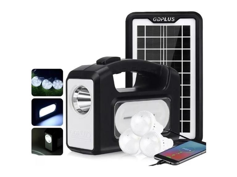 Kit Camping 3 Ampolletas Led Solar 36 Hrs 220 V USB