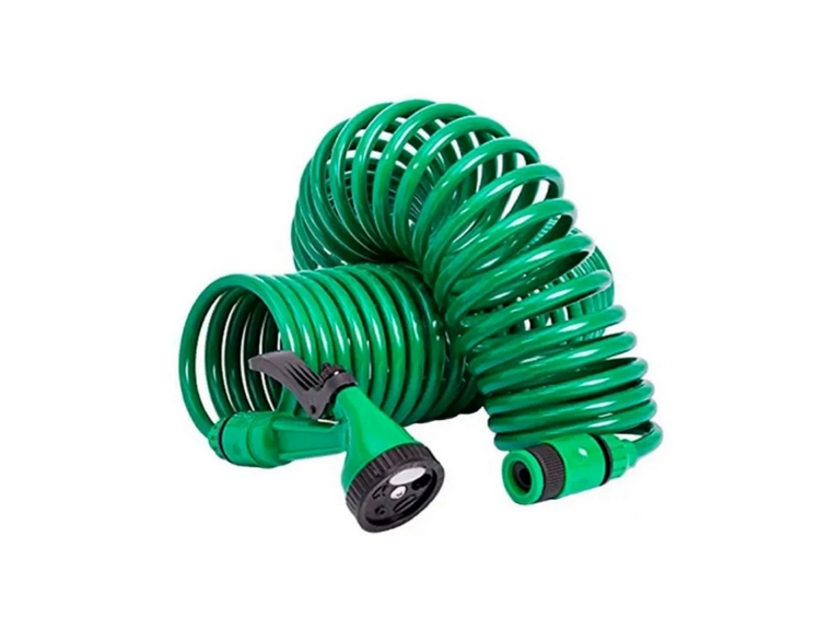 Manguera Espiral Expandible Hogar Jardín 15 MTS Verde