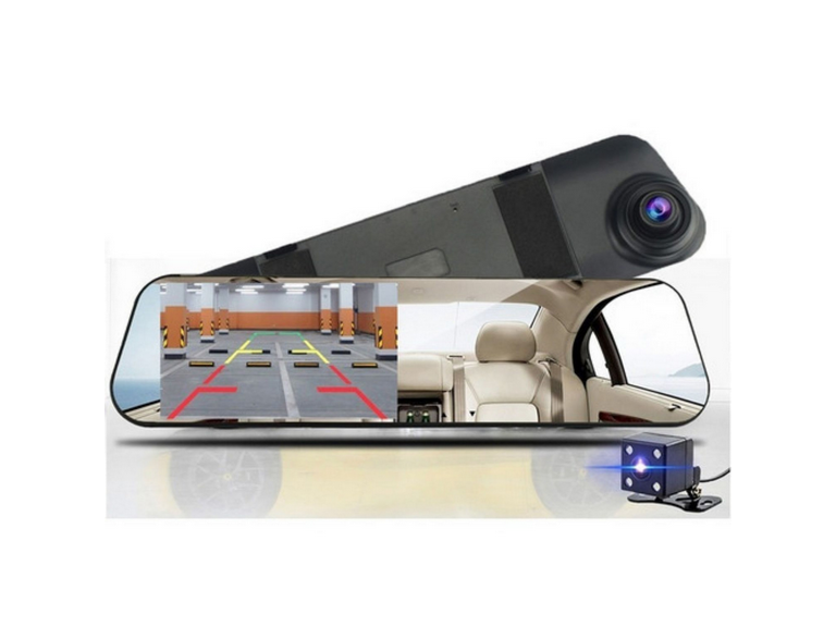 Espejo Retrovisor Auto Cámara Retroceso Cámara DVR 4.6