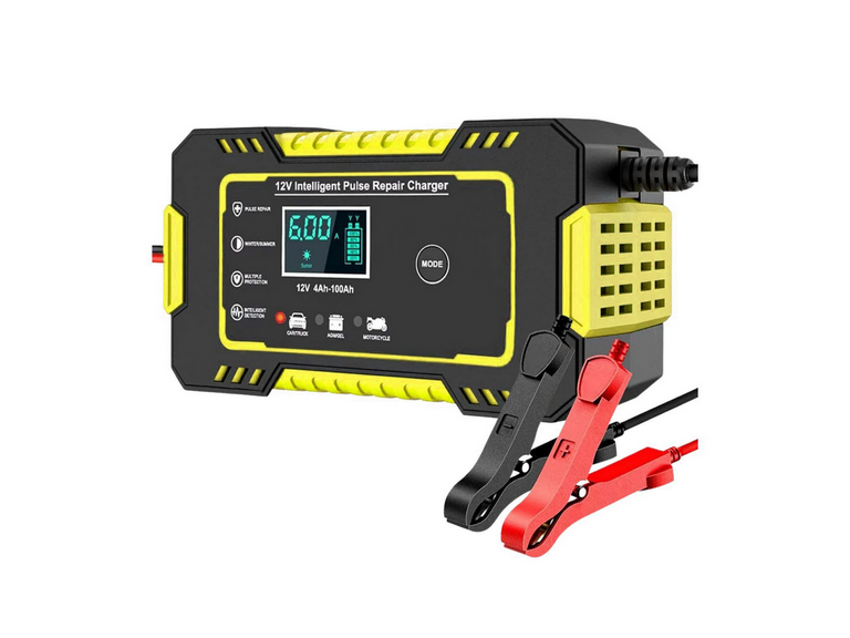 Cargador Batería Automóvil 6 AMP Monitor Carga Inteligente