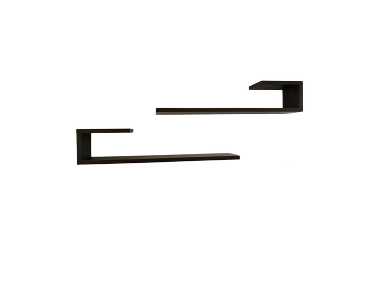 Juego Repisas Flotantes Madera Geo Café 95x45x15 cm