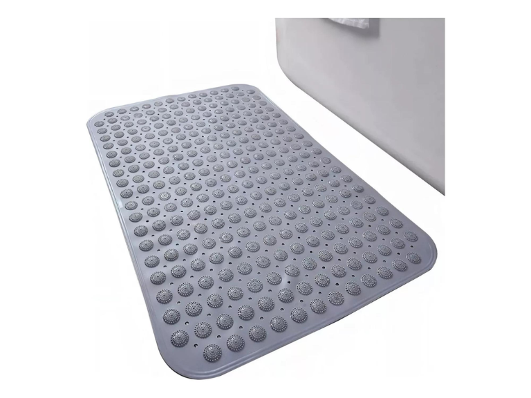 Tapete Alfombra Goma Antideslizante Piso Ducha Baño Gris