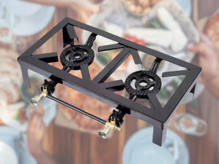 Cocinilla Camping Cocina Gas Fogón 2 Quemadores Portátil