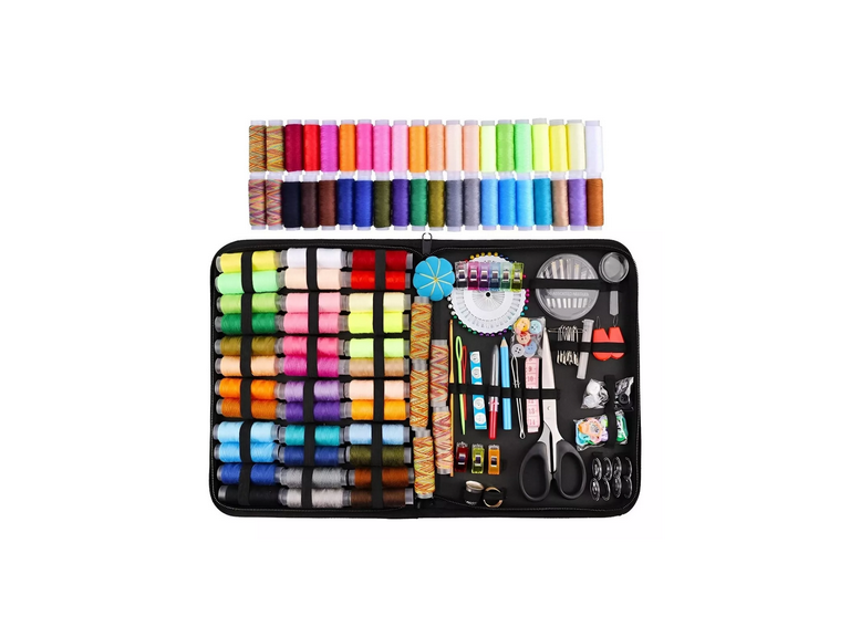 Set Estuche Costurero Hilos Colores Bordado 206 Piezas