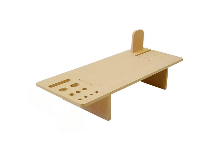 Organizador Escritorio Alzador Monitor Madera 50x20x9 cm