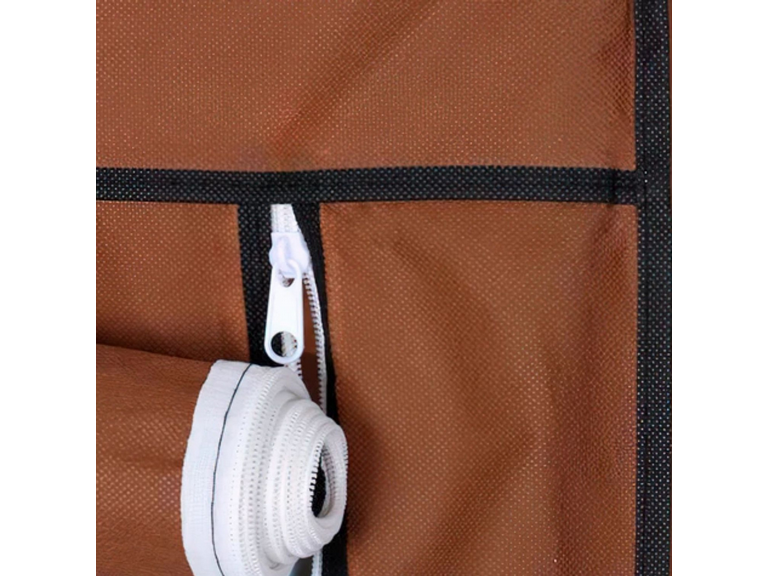 Closet Organizador Armable Tela Café 3 Cuerpos 130x45x175 cm