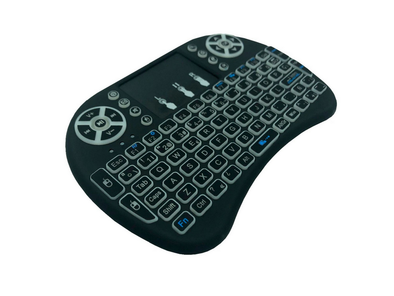 Mini Teclado Inalámbrico Touchpad Smart TV Retroiluminado