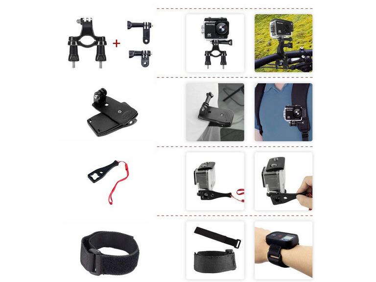 Kit 54 Accesorios Cámara Deportiva GoPro Estuche