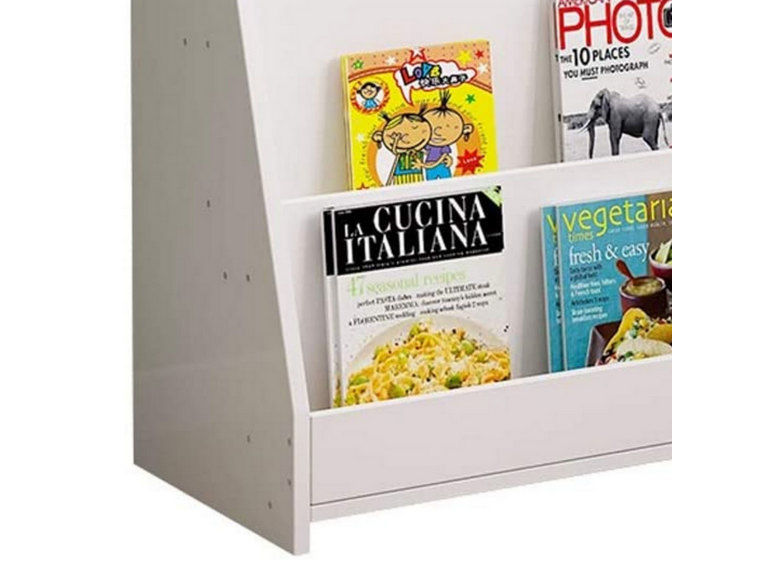 Estante Librero Niños Madera 4 Niveles 80x30x88 cm Blanco