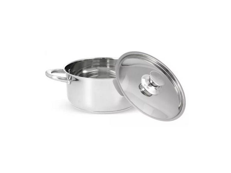 Juego Batería 6 Piezas Olla Cocina Acero Inoxidable Plateado