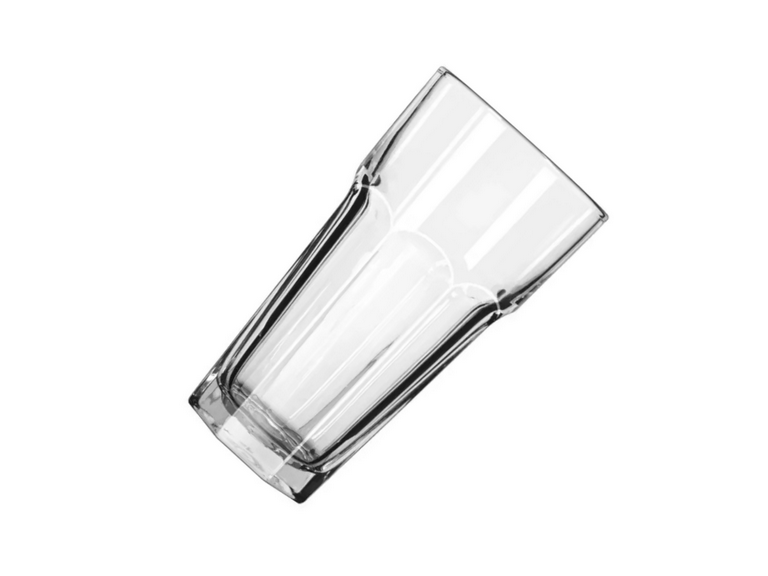 Set 6 Vasos Agua Bebida Cóctel Vidrio 468 ML Transparente