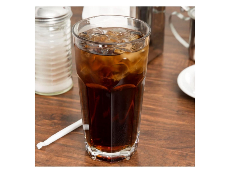 Set 6 Vasos Agua Bebida Cóctel Vidrio 468 ML Transparente