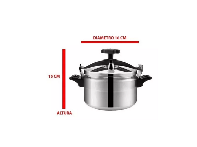 Olla Presión Aluminio DLX 3 LT Plateado