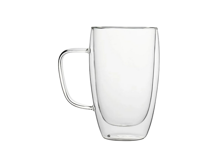 Vaso MUG Termo Café Doble Pared Vidrio 470 ML
