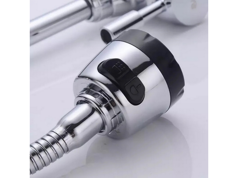 Llave Lavaplatos Monomando Cuello Flexible Difusor Agua