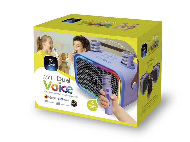 Karaoke My Lil Voice Luz RGB 2 Microfonos Purple