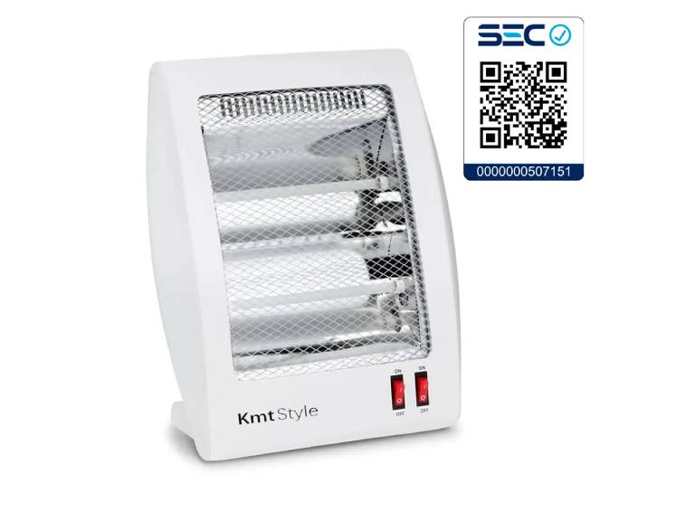 Estufa Calefactor Eléctrico Halógeno Quarzo 800w KMT