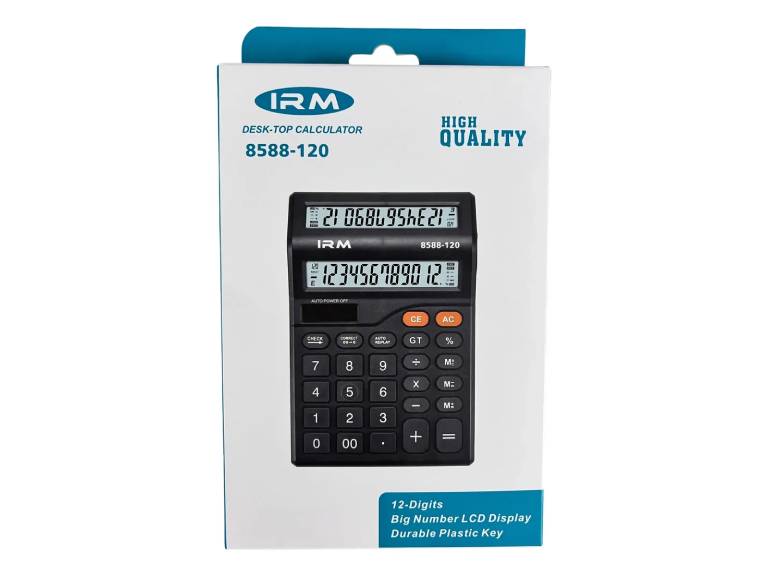 Calculadora IRM Doble Pantalla 12 Dígitos