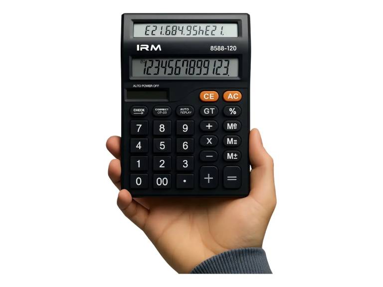 Calculadora IRM Doble Pantalla 12 Dígitos