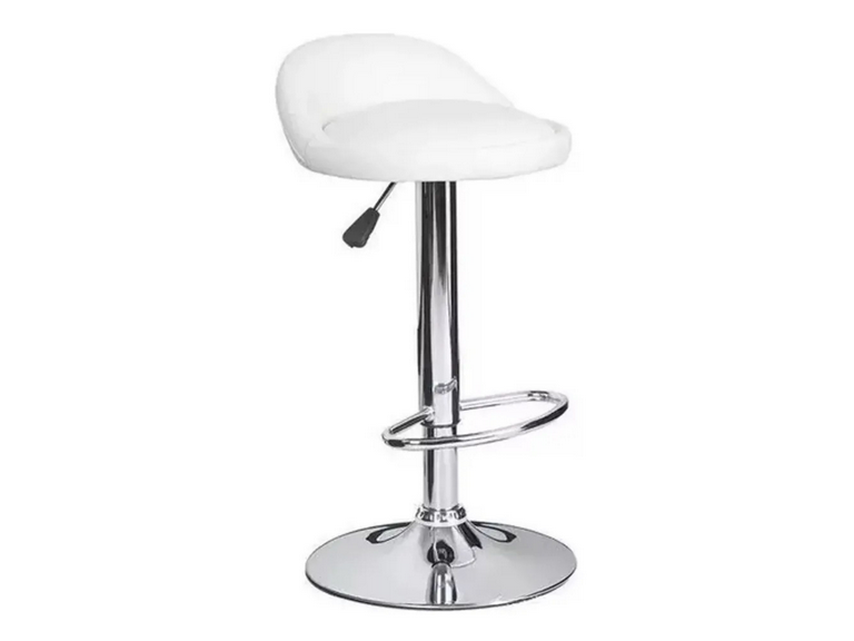 Pack 2 Sillas Taburete Piso Bar 80 cm Blanco