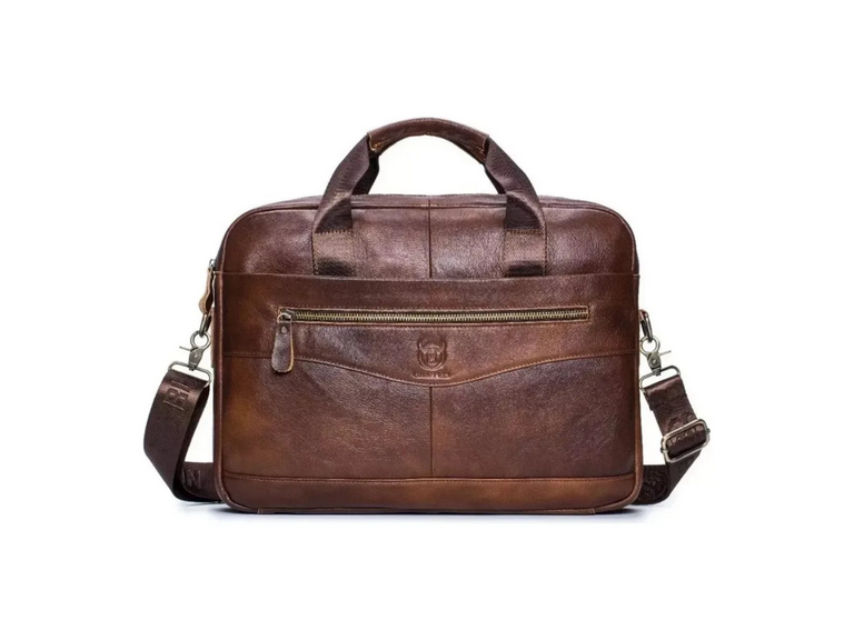 Maletín Bolso Portafolio Cuero 40.5x29x2.5 Marron