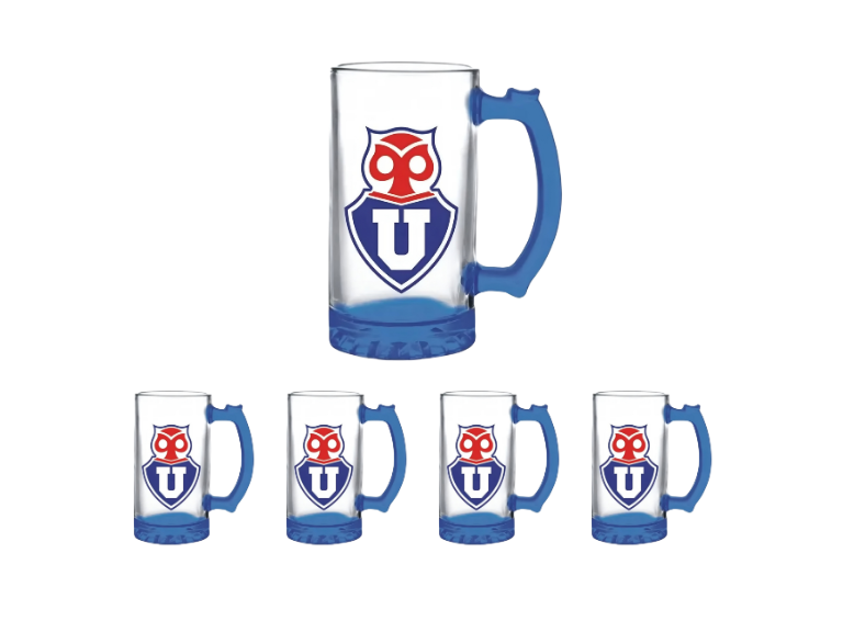Set de 5 vasos Shopero U Chile
