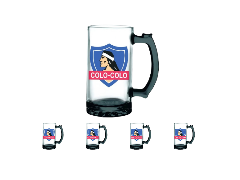 Set de 5 vasos Shopero Colo Colo