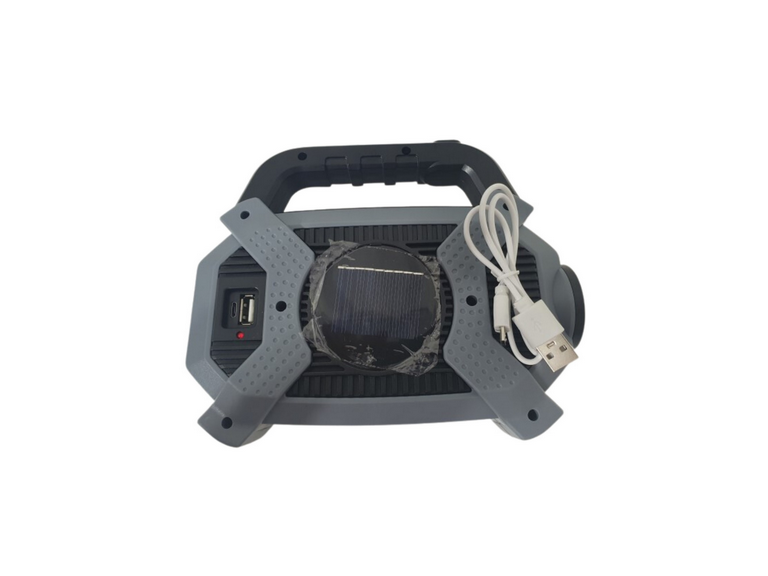 Linterna Luz Solar Exteriores Camping 20 Watt Negro