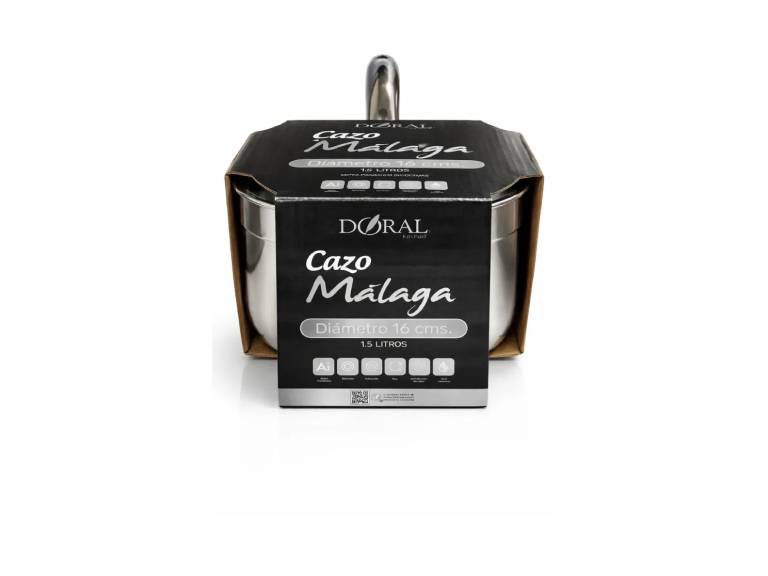 Cazo Málaga Doral de Acero Inoxidable 18 cm 2.1 Litros