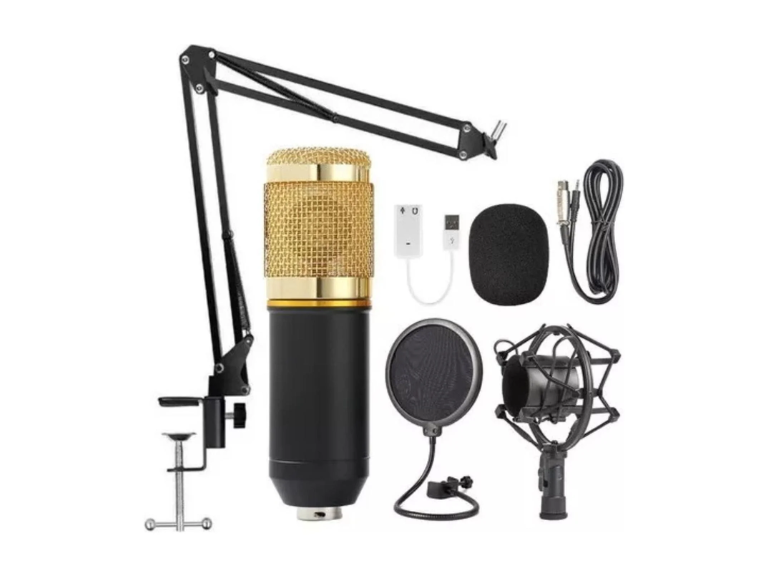 Set Micrófono Condensador Articulado Estéreo Profesional