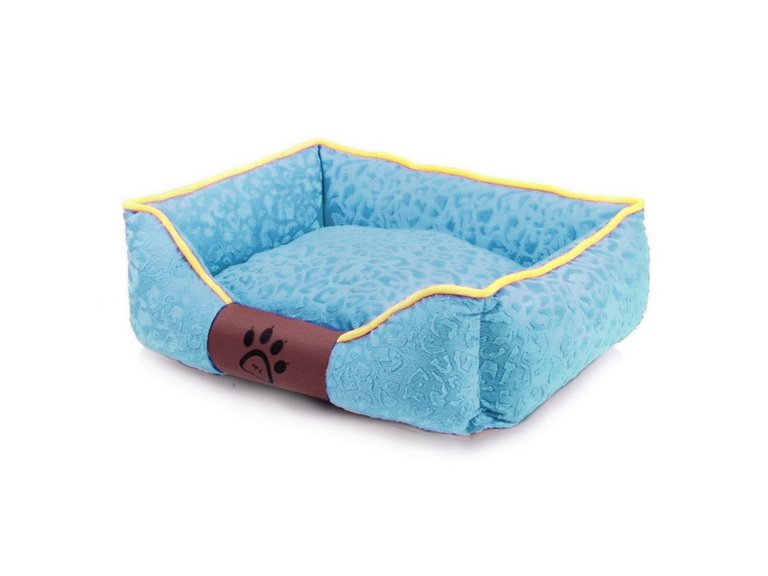 Cama Mascota Ultrasuave Gato Perro 36x46 Colchón Celeste