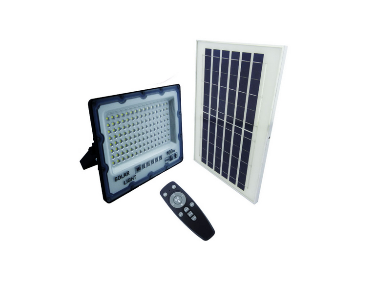 Proyector LED 100 Watt Panel Solar 120 LED Control Remoto