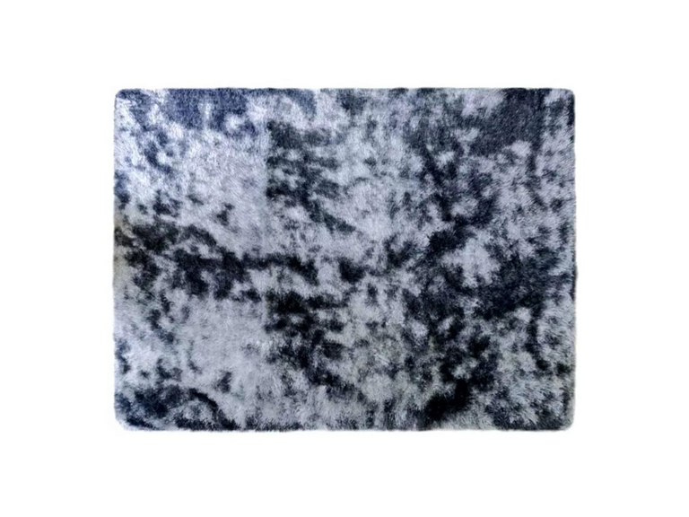 Alfombra Peluda Super Suave 2x1.8 MTS Plomo Oscuro Jaspeado