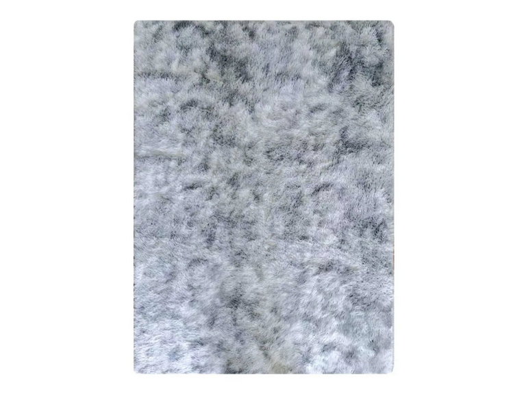 Alfombra Bajada Cama Peluda Super Suave Plomo Claro