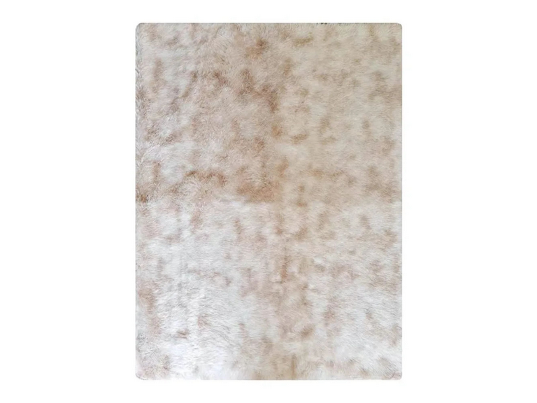 Alfombra Bajada Cama Super Suave Peluda Beige