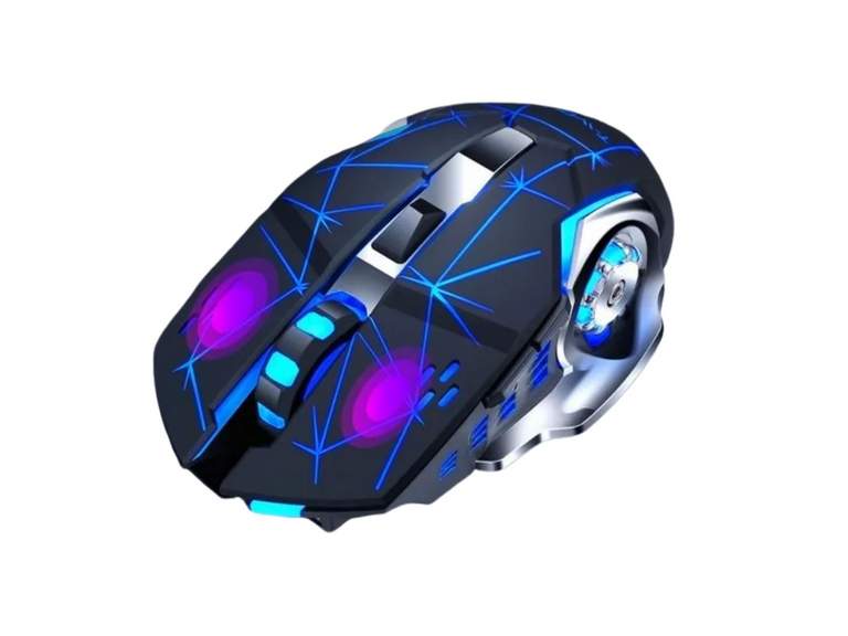 Mouse Gamer Inalámbrico Recargable DPI 2400 Negro