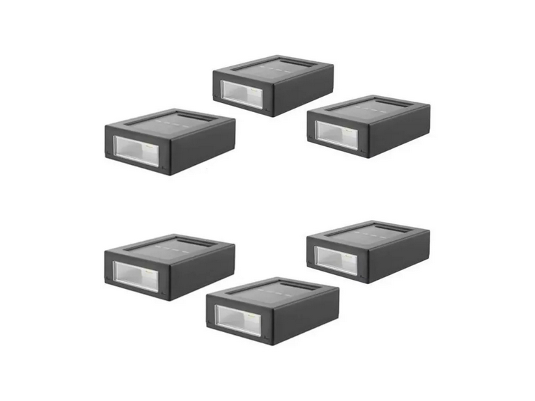 Pack 6 Lamparas Solar LED Decorativas Pared 5 Watt