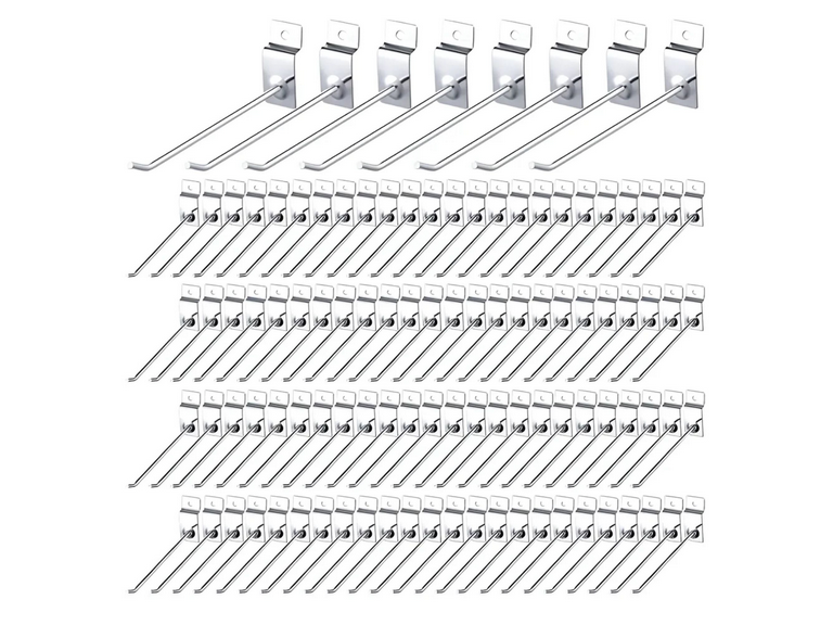 Pack 100 Ganchos Ganceras Panel Ranurado 15