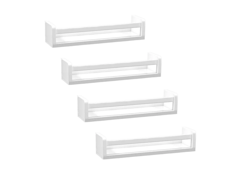Pack 4 Repisas Flotantes 39.88x9.91x8.38 Blanco