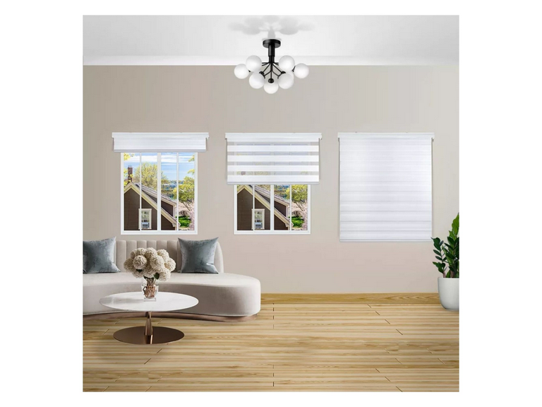 Cortina Roller Dúo Zebra Blanco 140x200