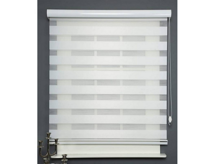 Cortina Roller Persiana Dúo Blanca 180x220
