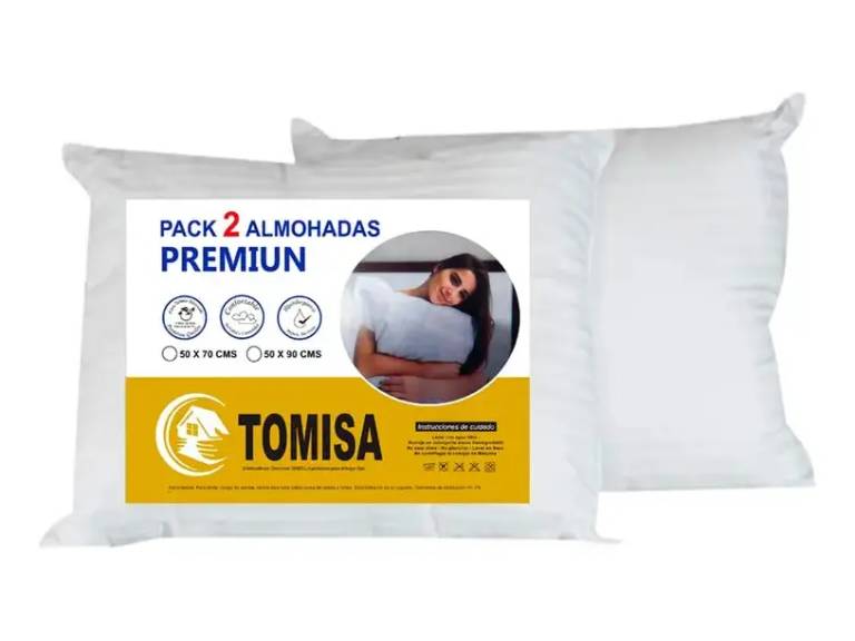 Pack 2 Almohadas 50X90 Premium 600 grs King Tomisa